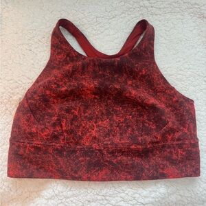 Lululemon Energy Bra Red Glow Longline